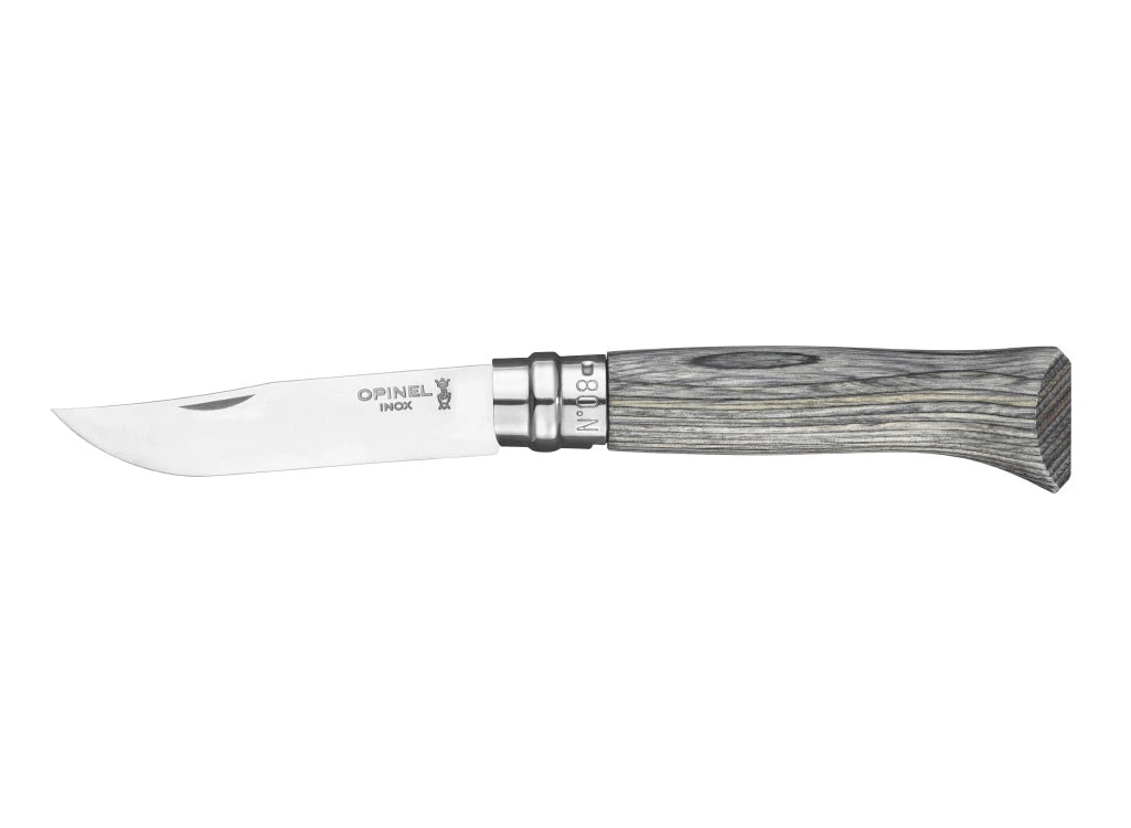 Opinel No.8 Laminated Birch Knife - Grey 1 Opinel No.8 Laminated Birch Knife - Grey