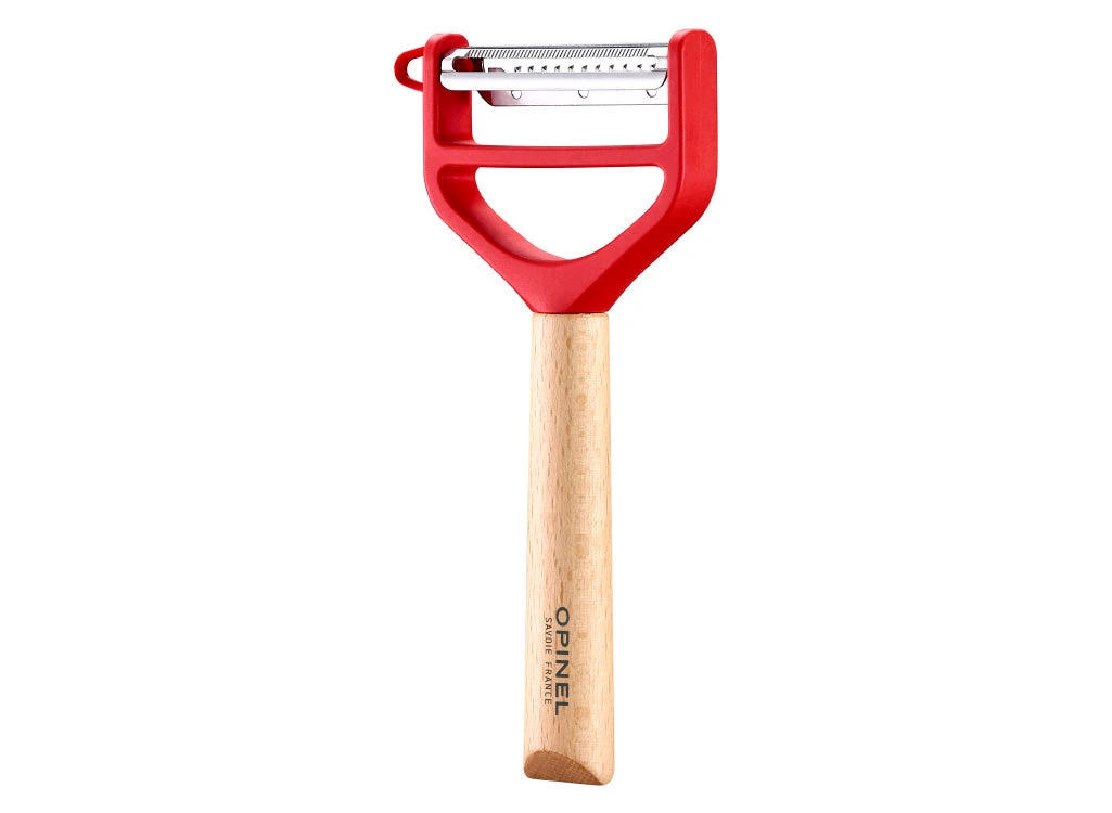 Opinel T-Duo Wood Peeler - Red 1 Opinel T-Duo Wood Peeler - Red