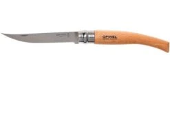 Opinel Pocket Knife No. 10 Slim Line, Stainless Steel, Beech