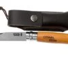 Opinel Pocket Knife No. 8 Luxury Range With Leather Sheath, Carbon Steel