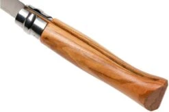 Opinel Pocket Knife No. 8 Luxury Range With Leather Sheath, Olive Wood -Opinel OP001004 05 opinel v201903