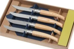 Opinel 4-pc Steak Knife Set, Ash Wood