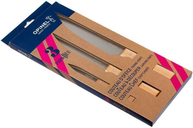 Opinel Trio Parrallèle OP001838, 3-piece Knife Set 6 Opinel Trio Parrallèle OP001838, 3-piece Knife Set - Image 6