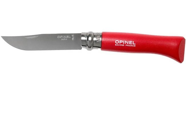 Opinel Pocket Knife No. 08RV Red, Stainless Steel, Blade Length 8.5 Cm 1 Opinel Pocket Knife No. 08RV Red, Stainless Steel, Blade Length 8.5 Cm