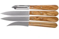 Opinel 002163 Les Essentiels Olive Wood Peeling Knife Set