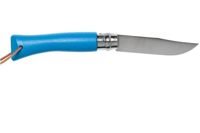 Opinel Trekking No. 07RV Pocket Knife, Cyan Blue 2 Opinel Trekking No. 07RV Pocket Knife, Cyan Blue - Image 2