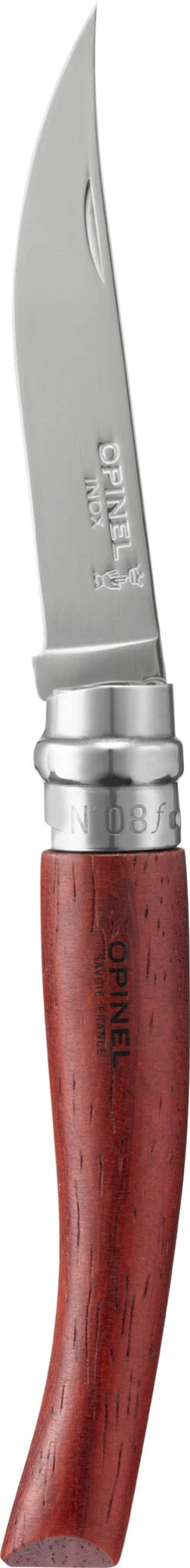 Opinel N°08, Padouk Handle Slim Knife|-|Couteau Fin Manche Padouk N°08