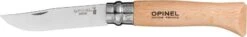 Opinel No.08 Stainless Steel Folding Knife With Sheath|-|No.08 Couteau Pliant En Acier Inoxydable Avec étui -Opinel OPI 001089 7ENo 20Color 7EOpen