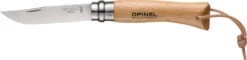 Opinel N°07 Stainless Steel Knife With Leather Lace|-|Couteau Inox N°07 Avec Lacet En Cuir
