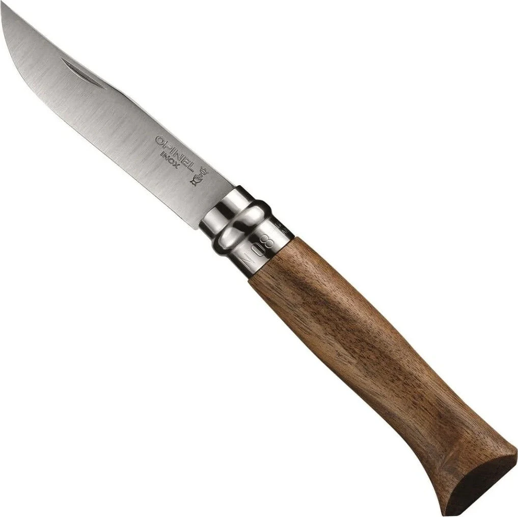 Opinel Classic No.08 - Stainless Steel Blade - Walnut Knife|-|Couteau Classique No.08 - Lame Inox - Noyer 2 Opinel Classic No.08 - Stainless Steel Blade - Walnut Knife|-|Couteau Classique No.08 - Lame Inox - Noyer - Image 2