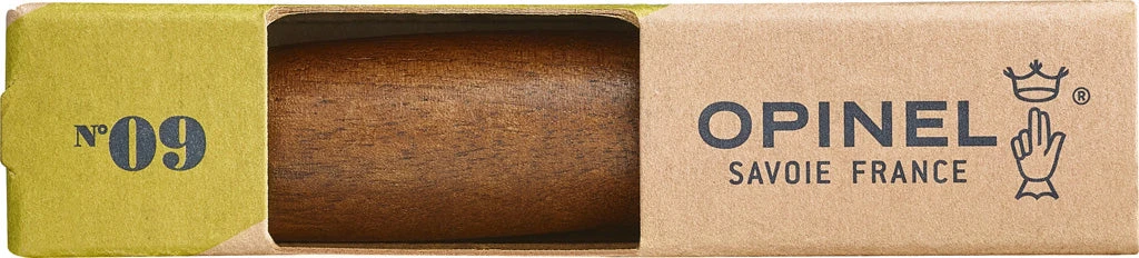 Opinel N°09 Stainless Steel Walnut Handle Knife|-|Couteau N°09 Inox Manche Noyer 2 Opinel N°09 Stainless Steel Walnut Handle Knife|-|Couteau N°09 Inox Manche Noyer - Image 2