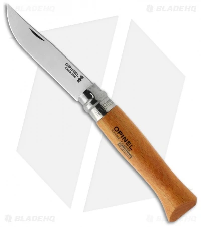 Opinel Knives No. 9 Carbon Steel Knife Beech Wood (3.25" Satin) 1 Opinel Knives No. 9 Carbon Steel Knife Beech Wood (3.25" Satin)