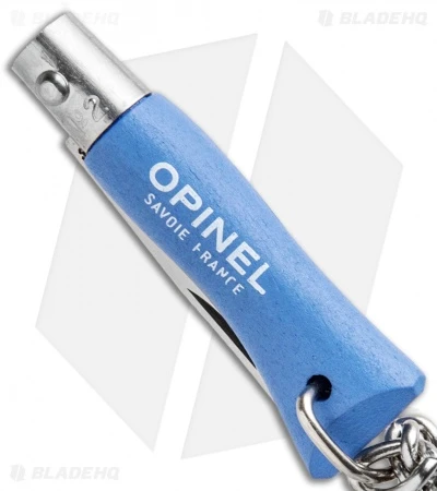 Opinel No. 2 Folding Knife Keychain Skyblue (1.38" Satin) 2 Opinel No. 2 Folding Knife Keychain Skyblue (1.38" Satin) - Image 2