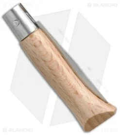 Opinel No. 3 Beechwood Stainless Steel Pocket Knife (1.5" Plain) #3 -Opinel Opinel No.3 SS Beechwood OP01071 BHQ 20497 jr side