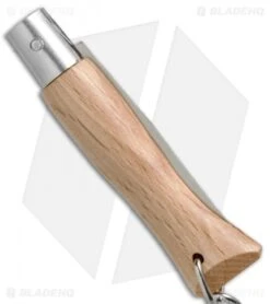 Opinel No. 4 Stainless Steel Knife Beechwood (2" Satin) #4 SS -Opinel Opinel No.4 SS Beechwood OP00081 BHQ 20492 jr side