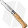 Opinel Knives No. 8 Stainless Steel Knife Olive Wood W/Sheath (3.25" Satin)