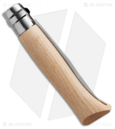Opinel Knives No. 8 Stainless Steel Knife Beechwood (3.25" Satin) #8 2 Opinel Knives No. 8 Stainless Steel Knife Beechwood (3.25" Satin) #8 - Image 2