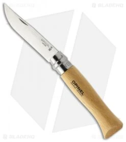 Opinel Knives Stainless Steel Folding Knife Beechwood Handles (Set Of 10) -Opinel opinel 9stainless 001083