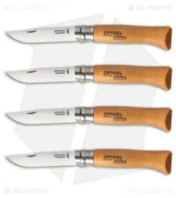 Opinel No. 6, 7 & 8 Carbon Steel Folding Knife Set (12 Piece) 4x -Opinel opinel carbon steel beech satin no 8 group