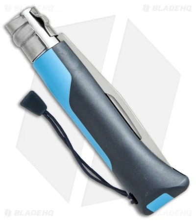 Opinel Knives No. 8 Outdoor Stainless Steel Knife Blue (3.25" Serr) 2 Opinel Knives No. 8 Outdoor Stainless Steel Knife Blue (3.25" Serr) - Image 2