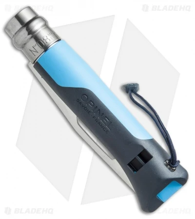 Opinel Knives No. 8 Outdoor Stainless Steel Knife Blue (3.25" Serr) 3 Opinel Knives No. 8 Outdoor Stainless Steel Knife Blue (3.25" Serr) - Image 3