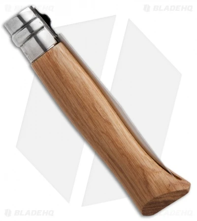 Opinel Knives No. 8 Stainless Steel Knife Oak (3.25" Satin) #8 SS 2 Opinel Knives No. 8 Stainless Steel Knife Oak (3.25" Satin) #8 SS - Image 2