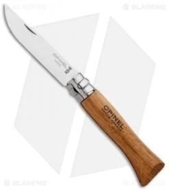Opinel Knives No. 6 Stainless Steel Knife Oak (2.9" Satin) #6 SS