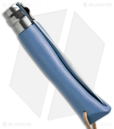 Opinel No 7 Trekking Stainless Steel Knife Blue + Leather (3.25" Satin) 2 Opinel No 7 Trekking Stainless Steel Knife Blue + Leather (3.25" Satin) - Image 2