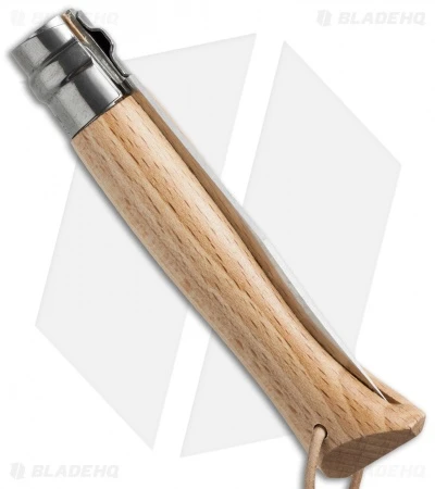 Opinel Knives No. 8 Stainless Steel Knife Beachwood (3.25" Satin) #8 SS Mountain 2 Opinel Knives No. 8 Stainless Steel Knife Beachwood (3.25" Satin) #8 SS Mountain - Image 2