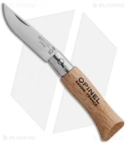 Opinel Knives Stainless Steel Folding Knife Beechwood Handles (Set Of 10) -Opinel opinel small folder light wood op01070 1
