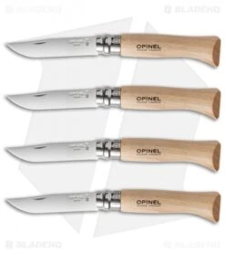 Opinel No. 6, 7 & 8 Stainless Steel Folding Knife Set (12 Piece) 4x -Opinel opinel stainless steel beech no 8 group